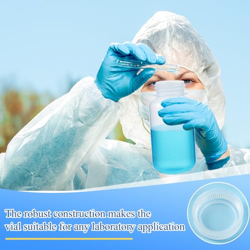 Hoolerry 36 Pcs 16oz 500ml Plastic Sample Bottles Laboratory Grade Polypropylene Wide Mouth Reagent Bottles Clear Liquids Storage Containers with Lids Leak Proof Containers for Lab Classroom - size: 16oz/ 500ml