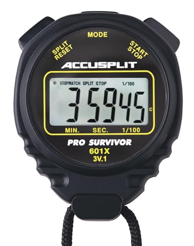 ACCUSPLIT Pro Survivor - A601X Stopwatch, Clock, Extra Large Display - color: Black