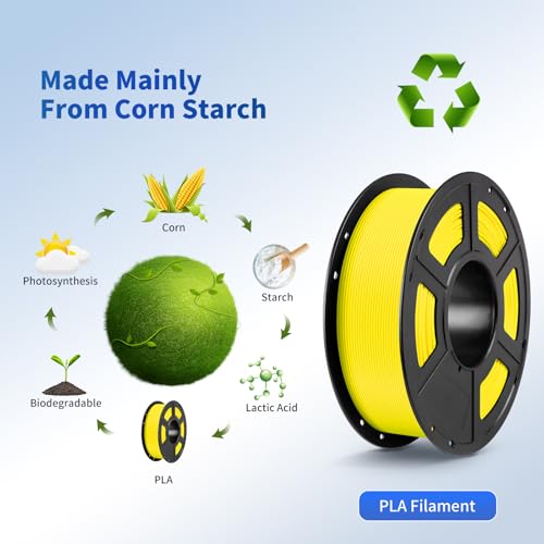 ANYCUBIC 3D Printer Filament Multicolor PLA Bundle 4KG - color: 4*1kg Pla (White & Black & Red & Yellow)