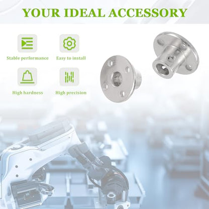 6mm Rigid Flange Coupling Connector, Rigid Guide Model Coupler Accessory, Rigid Shaft Axis Fittings with Electroplated and High Hardness Heat Treated for DIY RC Model Motors(4Pcs) - style: 6mm