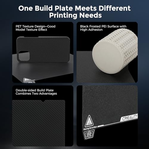Official Creality K1 Max Glossy PET and Matte PEI Double Side Build Plate - size: 315*310mm