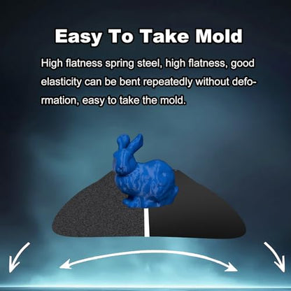 Round 270mm Black Build Plate for Flsun Sr Super Racer/QQ-S-PRO, Double Sided Textured PEI+Smooth PEI Flexible Spring Steel Platform Heated Print Bed for Flsun Sr Super Racer/QQ-S-PRO Printer - size: Round 270mm