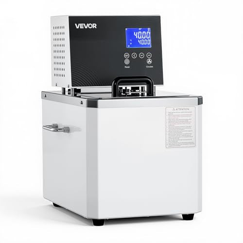 VEVOR Laboratory High-Temperature Circulating Oil Bath, Up to 300℃/572℉, 10 L Lab Constant Temperature Heating Tank, 0.1℃ High Precision, Internal and External Dual Circulation, for Laboratory - size: 300℃-10L
