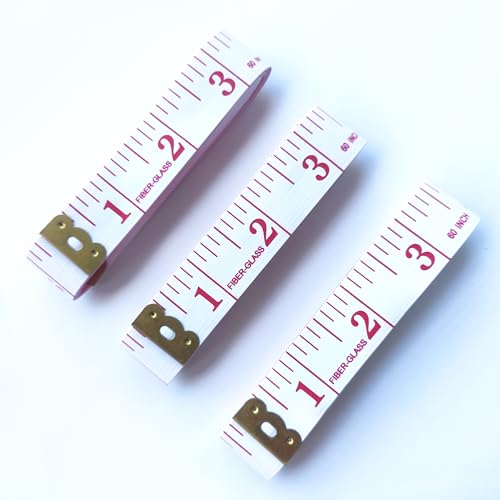 Tape Measure Body Measuring Tape, Soft Fabric Measuring Tape for Sewing Cloth Measurement, 60 Inch Double Scale Tailor Ruler for Weight Loss (White1) - color: White1