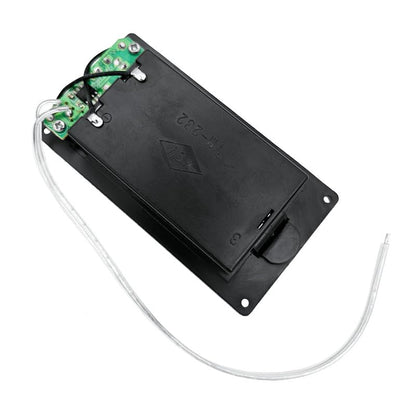 Twin/2X/Two AA Panel Mount Recessed Battery Holder Case Box 2.4V/3V with Repeating 8 Hour Timer Power Switch & Bare Wire Ends