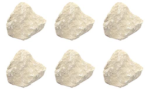 EISCO 6PK Raw Limestone Chalk, Sedimentary Rock Specimens - Approx. 1" - Geologist Selected & Hand Processed - Great for Science Classrooms - Class Pack Labs