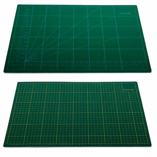 USCutter Greenie Self Healing Cutting Mat – Double-Sided Protective Cutting Surface with Printed Grid Lines (A3-11 3/4" x 17 5/8" (30cm x 45cm)) - size: 12"L x 18"W