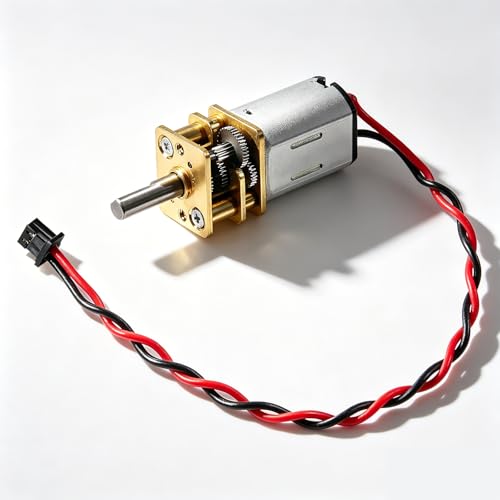 4 PCS Upgraded Mini Micro N20 Gear Motor DC 3V-6V with Full Metal Gearbox Micro Motor with JST-PH1.25mm-2 pin Interface for RC Car, Robot Model, DIY Engine Toys