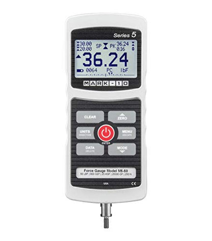 Mark-10 M5-100 Series M5 Digital Force Gauge, 100lbF Capacity - size: 100lbF