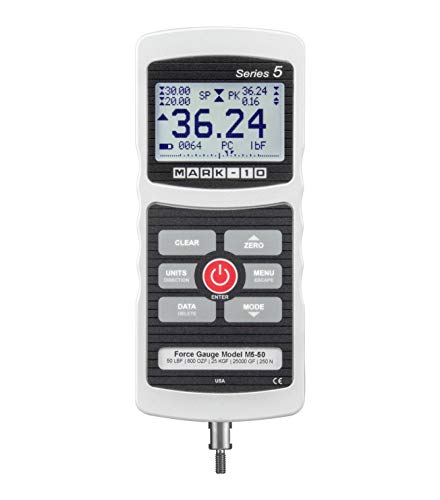 Mark-10 M5-500 Series M5 Digital Force Gauge, 500 lbF Capacity - size: 500lbF