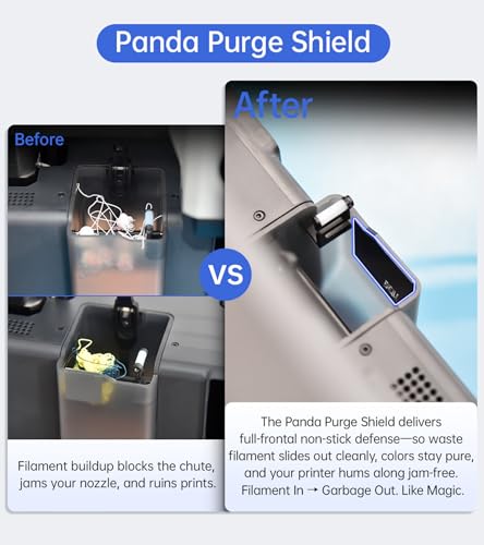 BIQU Panda Brush PX with 4 Extra Silicone Brush+Panda Purge Shield for Bambu-Lab P1P/P1S/X1/X1C/X1E 3D Printers, Nozzle Wiper Kit