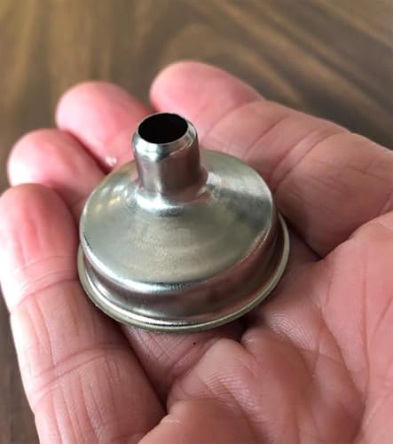 12 Pcs 1.25 Inch Mini Funnels, Stainless Steel for Bottles, Flasks, Cooking Spices Liquids, Homemade Make-Up Fillers (12)