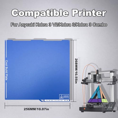 Cold Texture PEI Build Plate for Anycubic Anycubic Kobra 3/3 V2 - size: 256x268mm