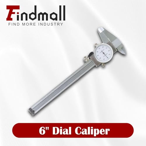 findmall 6" Dial Caliper 0.001 Caliper Measuring Tool 4-Way Measurement