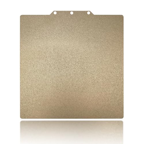 235x235mm Gold PEI Printing Bed for Adventurer AD5X/5M/5M Pro, Double-Sided Textured Flexible Heated Spring Steel Build Plate for Adventurer AD5X/5M/5M Pro 3D Printer - size: 235x235mm(5M)