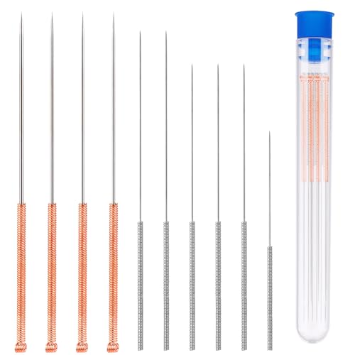 10Pcs No Clogger 3D Printer Tools Nozzle Cleaning Kit Needles, Stainless Steel Nozzle Unclogger Welding Tip Cleaner Accessories for Drills, (0.15, 0.2, 0.25, 0.3, 0.35, 0.4, 0.5, 0.6, 0.8, 1.0mm)