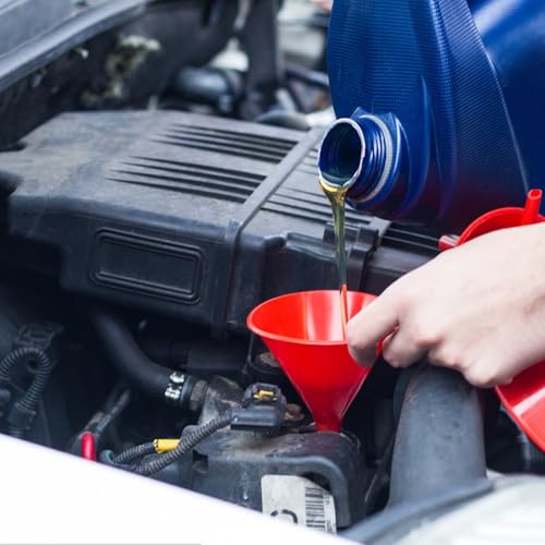 5-Piece Automotive Oil Funnel Set,with Flexible Neck,Funnel Flexible,