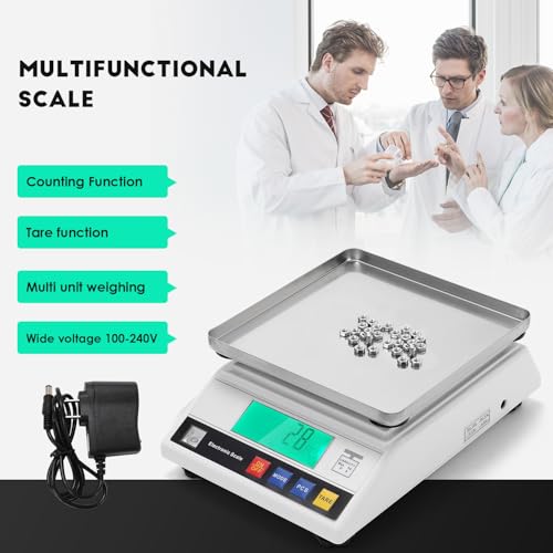 CGOLDENWALL High Precision Digital Accurate Analytical Electronic Balance Laboratory Lab Scale Industrial Weighing and Counting Scale with Counting Function CE 0.1g (3kg, 0.1g) - size: 3kg