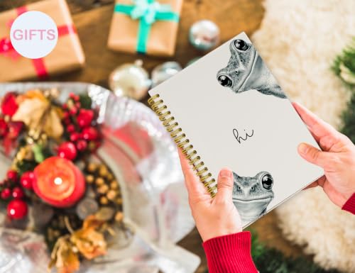 Frog Notebook Journal,Cute Frog Gifts for Women - color: Frog, style: White