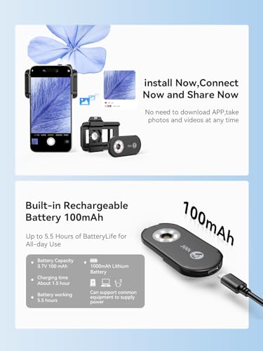 MIAO LAB 300X Phone Microscope Lens, Phone Camera Micro Lens with Universal Clip/LED Light/CPL, Mini Pocket Microscope Attachment for iPhone 17/16/15/14/13 Series and Most Smartphone MS300(300X)