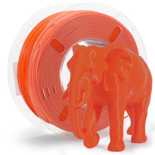 VOXELAB HS PLA+ Filament 1.75mm, High Speed PLA Plus 3D Printer Filament, 1kg (2.2lbs) for Most FDM 3D Printers, Enhanced Toughness & Smooth Printing, Superior Layer Adhesion(Orange) - color: Hs Pla+orange