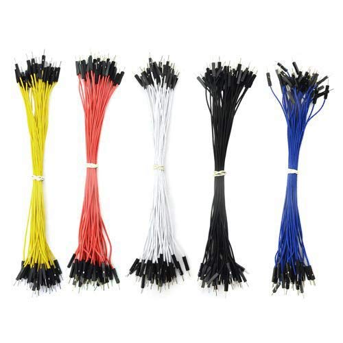 150PCS 5 Colors 1Pin 2.54mm Male to Male Breadboard Jumper Wire PVC Soldering Brushless Motor Double-end Tinning Connector Cable(PCB Jump Circuit Board Cable Wire Set) 200mm