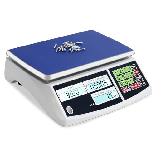 Industrial Counting Scale, g/kg/lb, Coin Scale, Precision Electronic Gram Scale for Parts and Coins,Digital Inventory Scale with Alarm Mode (30kg/66lb, 0.1g) - size: 30kg