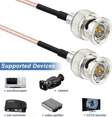 Superbat 3G HD SDI Cable BNC Jumper 30cm 75 Ohm RG179 Jumper for Cameras - size: 30cm