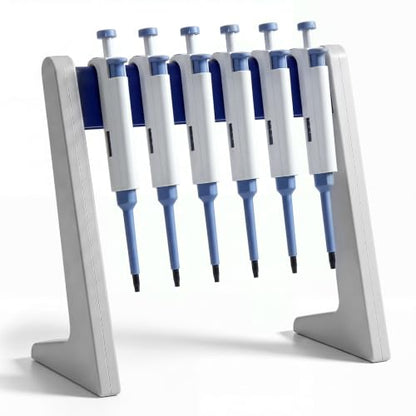 Laboratory Pipette Stand 6 Place Pipettor Rack, Stable L Shaped - style: L Shaped, Hold 6 Pipettors