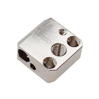 POLISI3D Plated Copper Heater Block High Temperature Ender 3 Heat Block Compatible with MK8 Extruder Ender 3 V2 Pro Ender 5 Plus CR10 S4 S5 3D Printer All Metal Hotend Upgrades