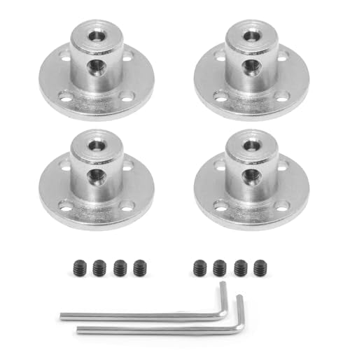 3mm Flange Shaft Coupling, 4 PCS - size: 3mm, style: 4PC