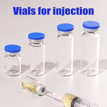 15mL Vials for Injections with Self-Healing Injection Port and Sealed Cap - size: 15ml