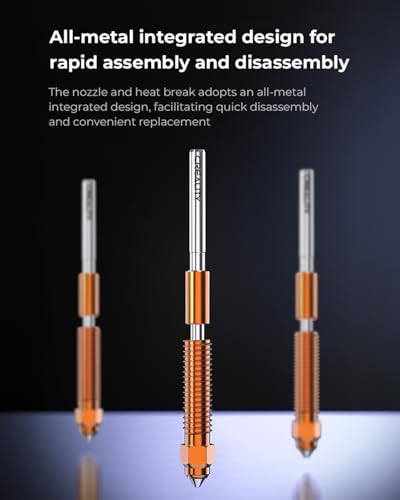 Creality Official K1 SE/K2 SE Nozzle 0.4mm, 4PCS Quick-Swap 3D Printer Nozzle Copper Alloy and Hardened Steel Nozzle with Titanium Alloy Heat Break for K1C, K1, K1 Max, Ender 3 V3 SE, Ender 3 V3 KE - style: 4PCS 0.4mm