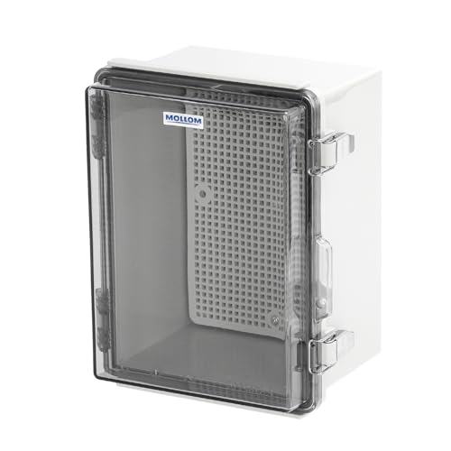 Mollom Transparent Cover Outdoor Junction Box (8.3x6.3x5.1In) - size: 8.3x6.3x5.1"