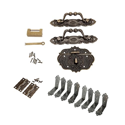 dophee Vintage Style Decorative Hardware Kit for Wooden Box Jewelry Box - style: Corner Bracket Kit
