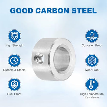 MECCANIXITY 4Pcs Shaft Collars 12mm Bore 1 Screw 22mm OD 12mm Thick - size: 12mm ID 22mm OD 12mm H with 1 Screw