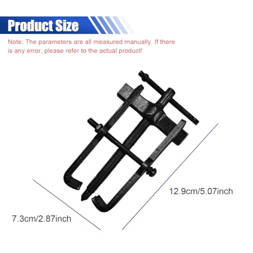 4" 2-Jaw Gear Puller, Adjustable Carbon Steel 2 Claws Flywheel Removal Tool, Universal Auto Separate Lifting Device Kit for Most Bearing Gear Pulley (Black) - color: Black