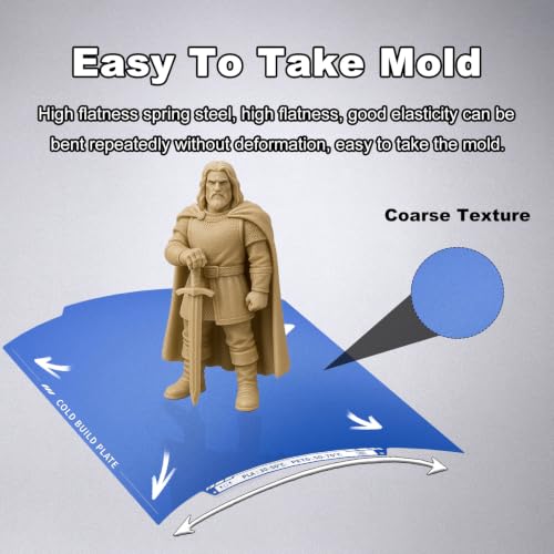 Cold Texture PEI Build Plate for Flashforge Creator 5/5 Pro - size: 266x293mm
