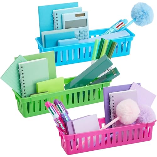 Juvale 24-Pack Pencil Holder Trays and Organization Baskets - Plastic Caddy for Desk and Elementary Teacher Supplies for Classroom Decoration - size: 24 Trays