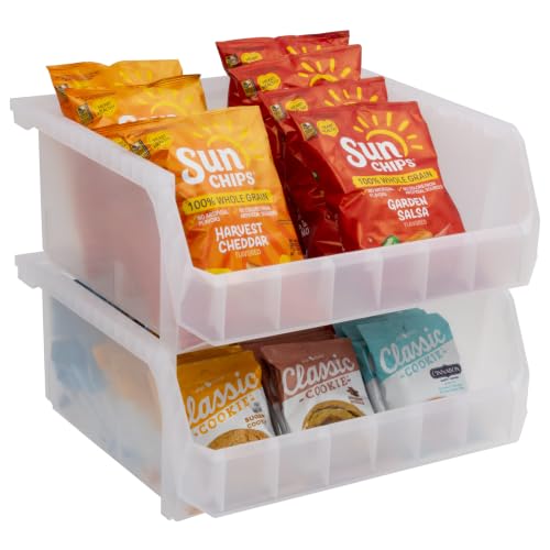 ReadySpace Extra Large Stackable Plastic Storage Bins, 4-Pack, Clear - color: Clear, size: Extra Large, 4-Pack