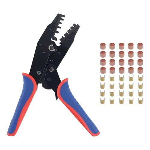 FYSETC 3D Printer Accessories Belt Tool: 2GT Metal Clamp Heavy Duty Press Pliers with 40Pcs Copper Buckles Wire Cable Connector for Build Printing Project Drive