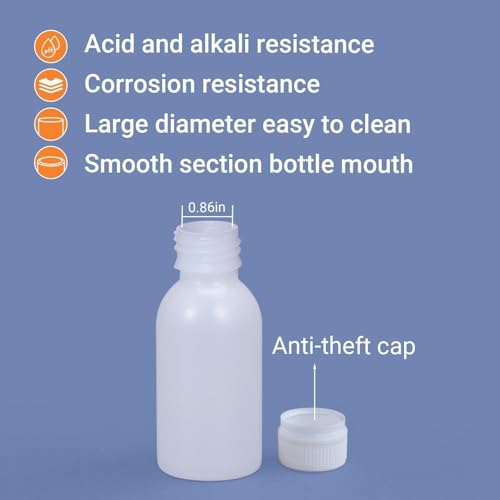 4 oz Leakproof HDPE Wide Mouth Bottles, Food Grade Translucent Plastic Sample Bottles with Sealed Caps, 4 Pack - color: Translucent, size: 4 ounces