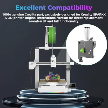 Creality Official SPARKX i7 Extruder, Original i7 Combo Extrusion Assembly with Quick-Swap Extruder Lever, 4-in-1 PTFE Adapter and Built-in Filament Cutter, 3D Printer Parts for Creality SPARKX i7 - style: Sparkx i7