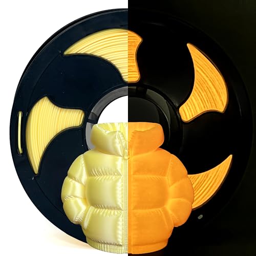 Silk Glow in Dark Lemon Yellow PLA 1.75mm 1kg Luminous 3D Filament FDM AMS - color: D_pla-33 Pearl Glow Lemon