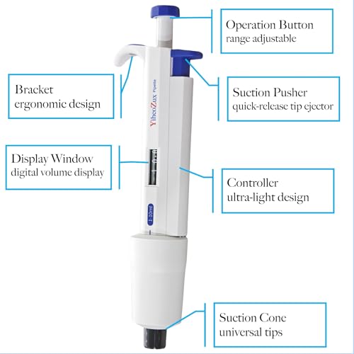 High-Precision Adjustable Single Channel Pipettor 1-10 ml for Laboratory - size: 1-10 ml