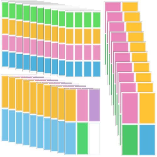 260 Pcs Small, Medium, Large Dry Erase Labels, Dry Erase Stickerse - color: Colorful