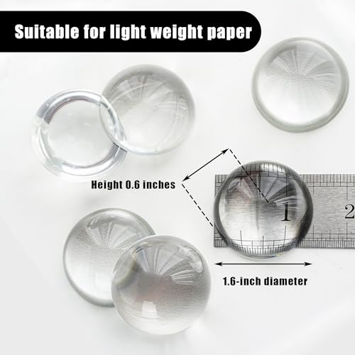 6Pack 1.6inch Crystal Dome Magnifying Paperweight for Outdoor Events - color: 6pcs