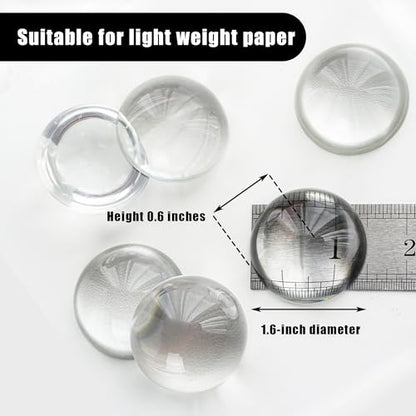 6Pack 1.6inch Crystal Dome Magnifying Paperweight for Outdoor Events - color: 6pcs