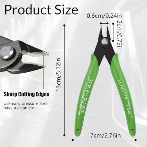 5 Inch Flush Cutters, 5 Pack Small Wire Cutters, Micro Flush Cut Pliers Side Cutters Snips Zip Tie Sprue Cutter for Jewelry Making, Floral, Electronics, Model Craft, Filament, 3D Print - color: 5 Pack