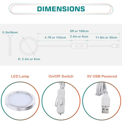 3D Printer LED Lamp Kit 001 Compatible with Bambu Lab 5pack Daylight - color: Daylight 6000K 5 Packs